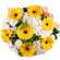 Sunny Day. This expressive arrangement in yellow and white colors combines brightness and tederness very well. This bouquet of gerberas and chrysanthemums is a perfect gift idea.. Den Haag