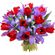bouquet of tulips and irises. Den Haag